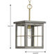 Hedgerow 1 Light 10 inch Distressed Brass Mini Pendant Ceiling Light