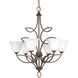 Monogram 6 Light 28 inch Roasted Java Chandelier Ceiling Light