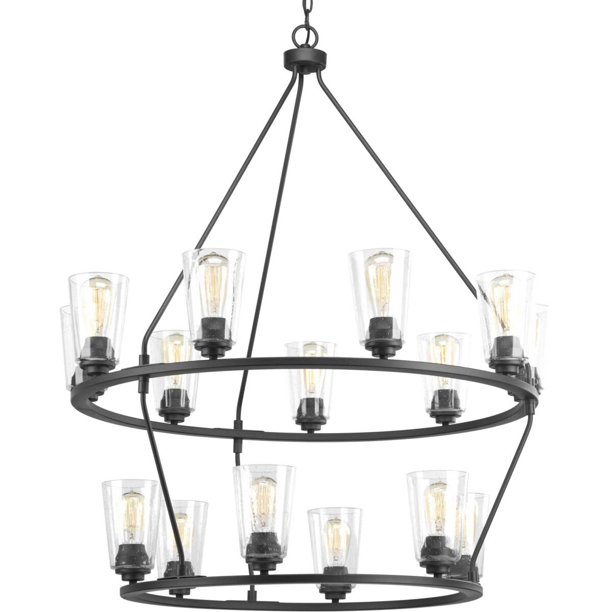 Debut 15 Light 36 inch Graphite Chandelier Ceiling Light, Design Series