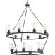 Debut 15 Light 36 inch Graphite Chandelier Ceiling Light, Design Series