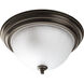Melon Glass 2 Light 13 inch Antique Bronze Close-to-Ceiling Ceiling Light in Bulbs Included, Fluorescent