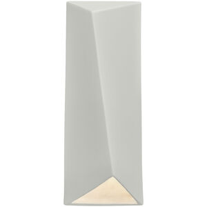 Ambiance LED 6 inch Matte White ADA Wall Sconce Wall Light, Closed Top Fixture, Diagonal