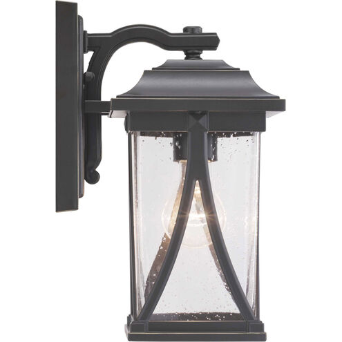 Abbott 1 Light 12 inch Antique Bronze Outdoor Wall Lantern, Small