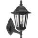 Square 1 Light 14 inch Textured Black Outdoor Wall Lantern