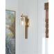 Saffert 1 Light 10 inch Vintage Brass Wall Bracket Wall Light, Design Series