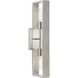 Boundary 2 Light 24 inch Brushed Nickel Wall Bracket Wall Light, Design Series