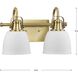 Preston 2 Light 14 inch Vintage Brass Vanity Light Wall Light