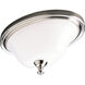 Victorian 2 Light 16 inch Brushed Nickel Close-to-Ceiling Ceiling Light