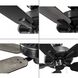 AirPro 52 inch Matte Black with Black/Rustic Charcoal Blades Ceiling Fan