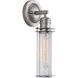 Industrial 1 Light 5 inch Galvanized and Metallic Silver Wall Sconce Wall Light