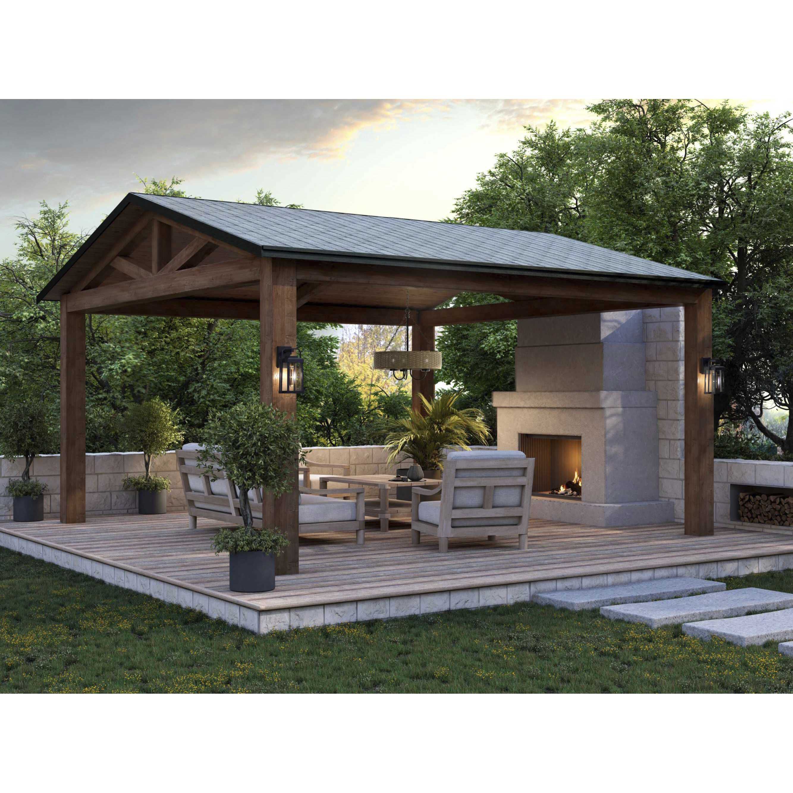 Pembroke 3 Light 20 inch Matte Black Outdoor Chandelier