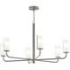 Mack 6 Light 34 inch Brushed Nickel Chandelier Ceiling Light