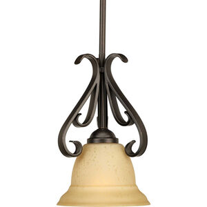 Torino 1 Light 8 inch Forged Bronze Mini-Pendant Ceiling Light in Tea-Stained