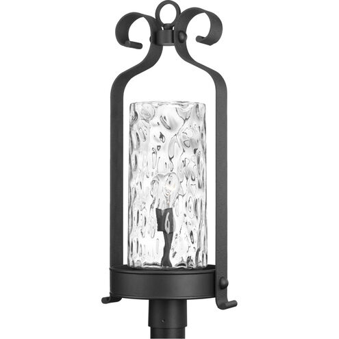 Hermosa 1 Light 28.5 inch Textured Black Outdoor Post Lantern, Design Series
