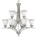 Trinity 9 Light 30 inch Brushed Nickel Chandelier Ceiling Light in Bulbs Not Included, Standard