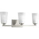 Debut 3 Light 24 inch Brushed Nickel Bath Vanity Wall Light, Design Series