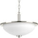 Replay 2 Light 15 inch Brushed Nickel Semi-Flush Mount Ceiling Light