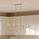 Jheni 5 Light 46 inch Brushed Gold Linear Chandelier Ceiling Light
