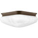 LED Square Glass FM LED 9.5 inch Antique Bronze Flush Mount Ceiling Light, Progress LED