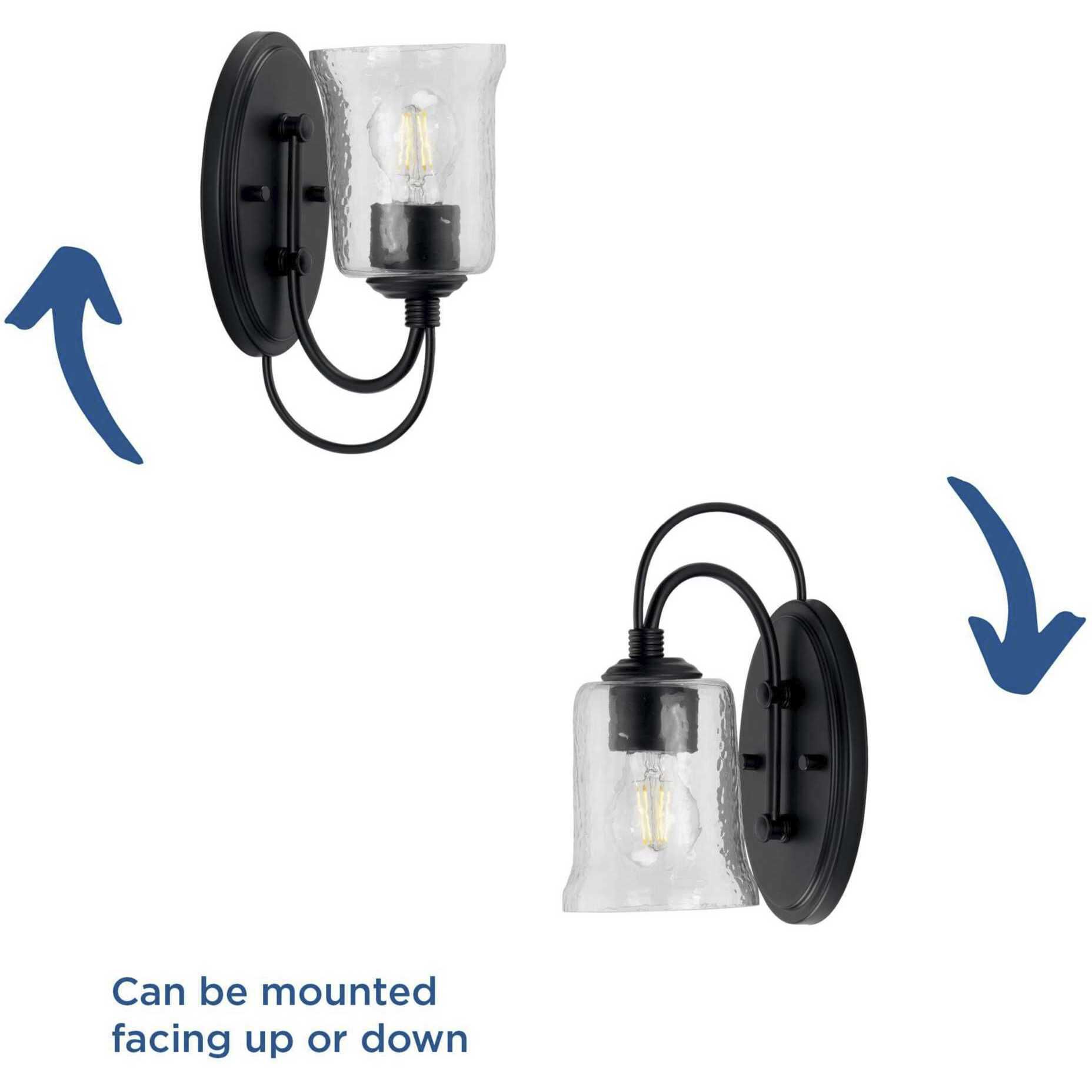 Bowman 1 Light 5 inch Matte Black Bath Vanity Wall Light