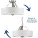 Kene 2 Light 16 inch Brushed Nickel Semi-Flush Mount Convertible Ceiling Light