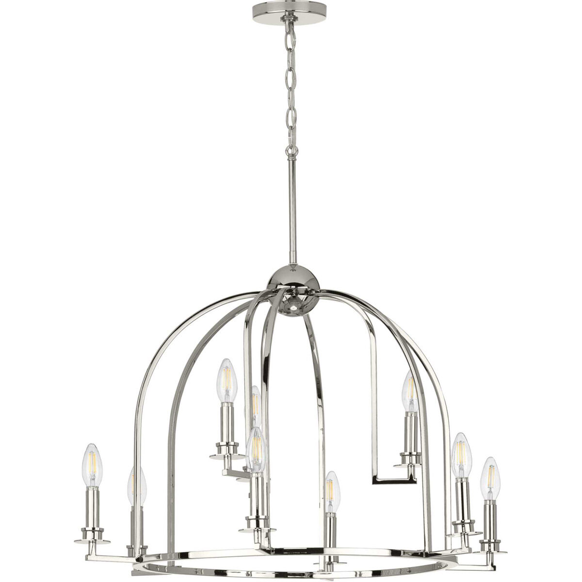 Seneca 9 Light 30 inch Polished Nickel Chandelier Ceiling Light
