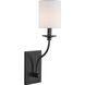 Bonita 1 Light 5 inch Matte Black Wall Sconce Wall Light, Design Series