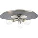 Trimble 3 Light 18 inch Brushed Nickel Flush Mount Ceiling Light in Burnished Nickel, Design Series