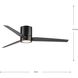 Braden 54 inch Matte Black with Matte Black and Distressed Ebony Blades Hugger Ceiling Fan