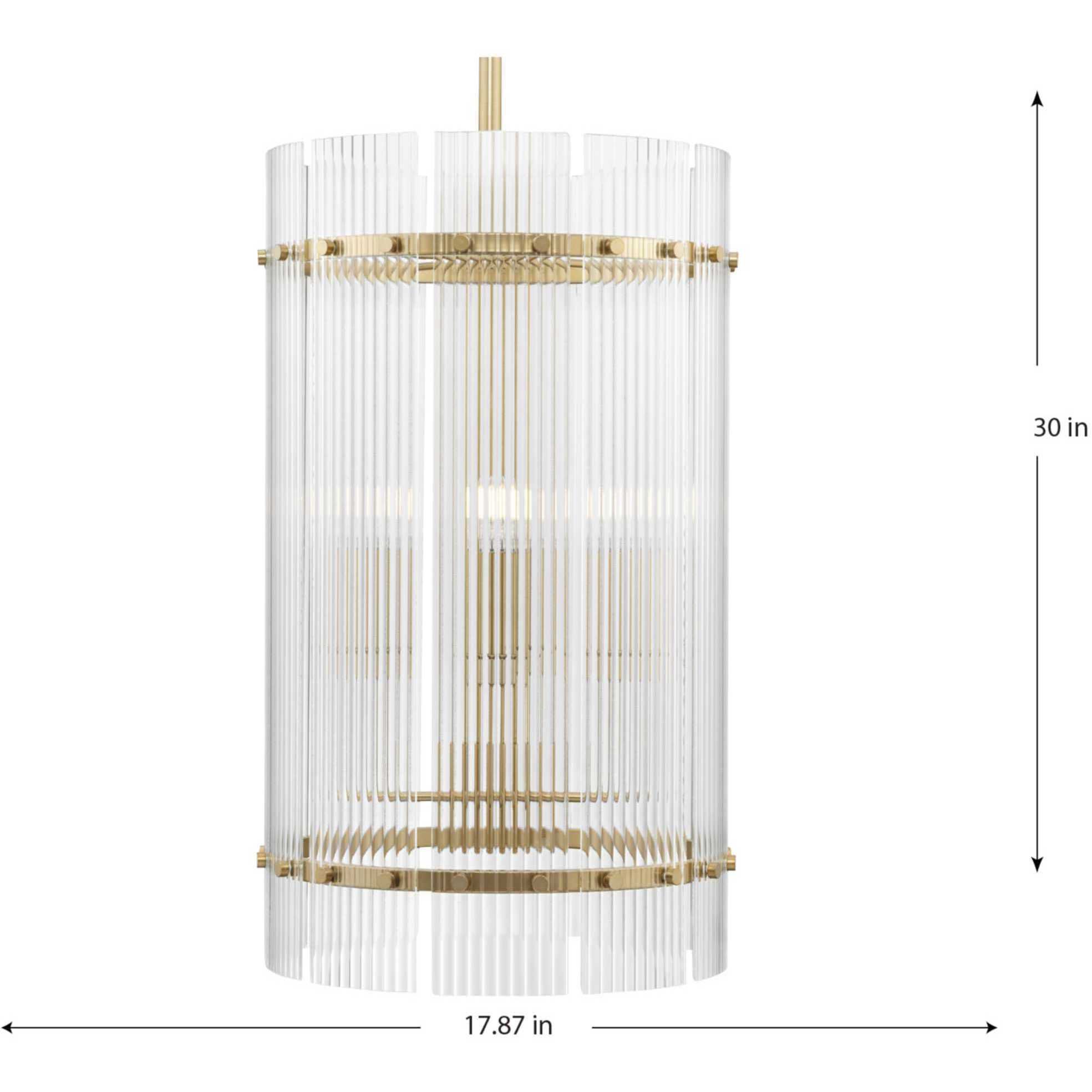 Seville 4 Light 17.87 inch Soft Gold Foyer Light Ceiling Light, Design Series