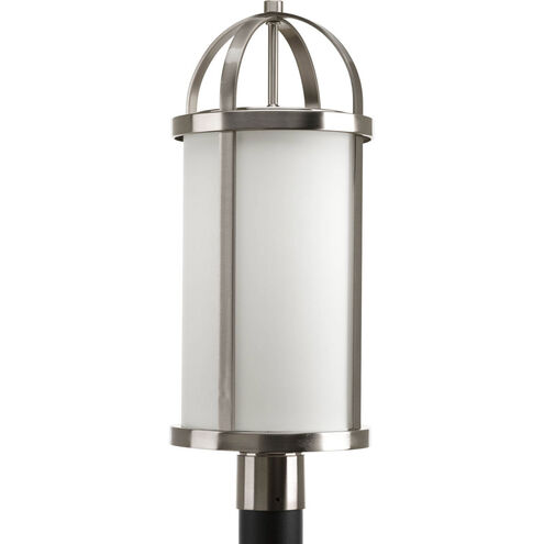 Greetings 1 Light 23 inch Brushed Nickel Outdoor Post Lantern