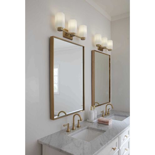 Estrada 3 Light 22.37 inch Brushed Gold Bathroom Vanity Light Wall Light