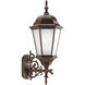 Welbourne 1 Light 31 inch Antique Bronze Outdoor Wall Lantern in Etched, Fluorescent
