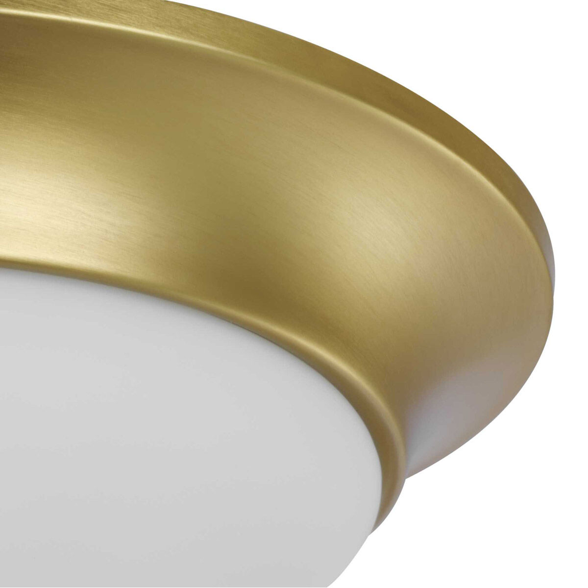 Etched Glass Close-to-Ceiling 1 Light 11.5 inch Satin Brass Flush Mount Ceiling Light