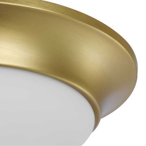 Etched Glass Close-to-Ceiling 1 Light 11.5 inch Satin Brass Flush Mount Ceiling Light