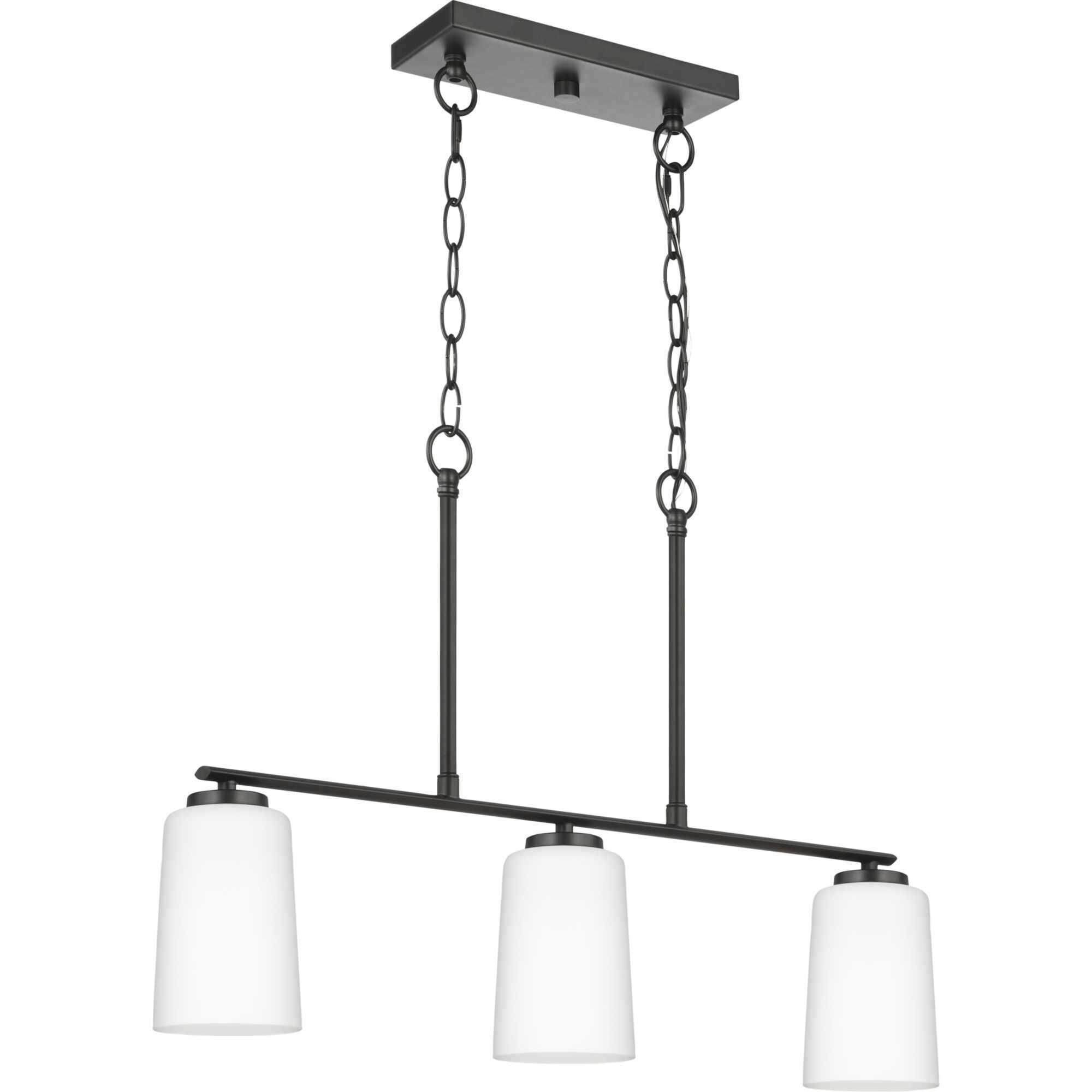 Adley 3 Light 26 inch Matte Black Linear Chandelier Ceiling Light