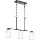 Adley 3 Light 26 inch Matte Black Linear Chandelier Ceiling Light