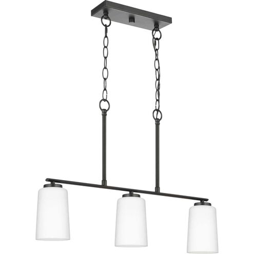 Adley 3 Light 26 inch Matte Black Linear Chandelier Ceiling Light