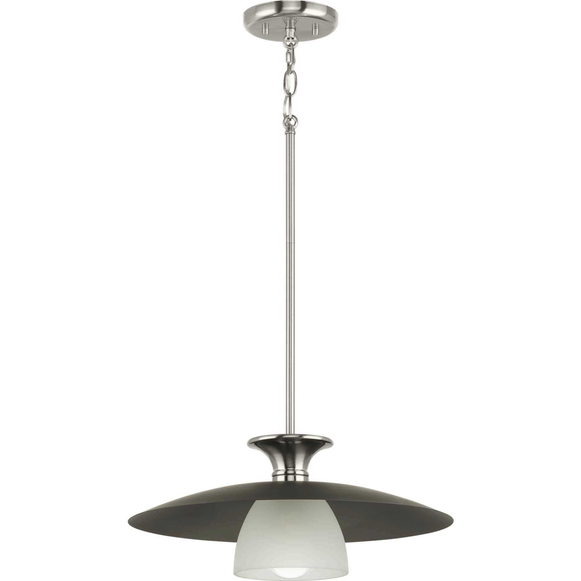 Trimble 1 Light 18 inch Brushed Nickel Pendant Ceiling Light, Design Series