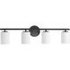 Replay 4 Light 31.13 inch Textured Black Bath Vanity Wall Light