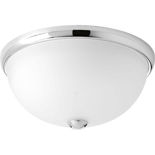 Random 2 Light 14 inch Chrome Flush Mount Ceiling Light in Etched