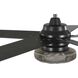 Schaal 52 inch Matte Black with Matte Black/Rustic Charcoal Blades Ceiling Fan, Progress LED