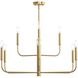 Reines 9 Light 32 inch Brushed Gold Chandelier Ceiling Light