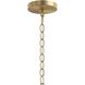 Ilia 1 Light 8 inch Brushed Gold Pendant Ceiling Light