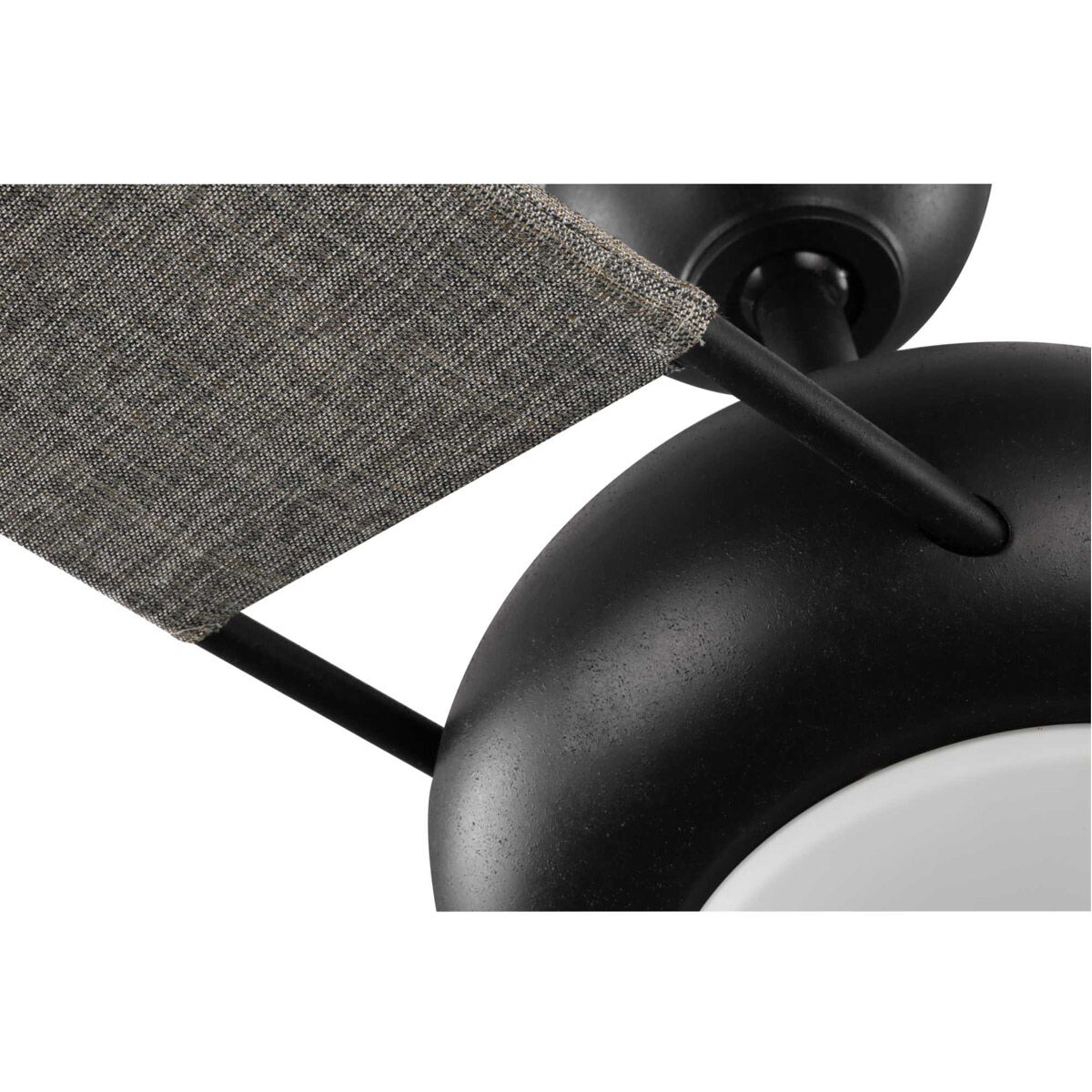 Edisto 54 inch Forged Black with Charcoal Blades Indoor/Outdoor Ceiling Fan, Progress LED