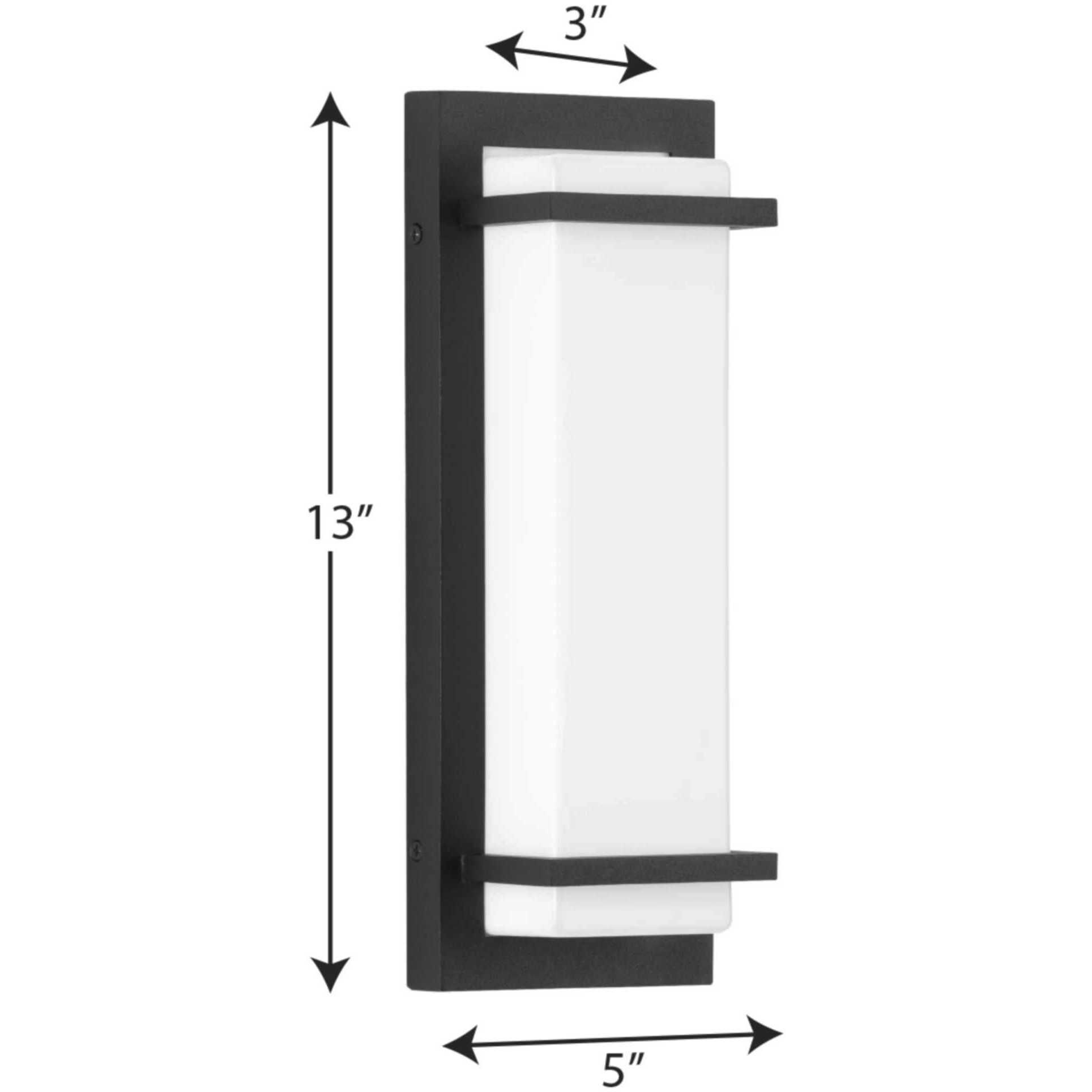 Z-1080 LED LED 13 inch Textured Black Outdoor Sconce, Small, Progress LED