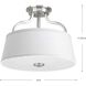 Arden 2 Light 14 inch Brushed Nickel Semi-Flush Mount Convertible Ceiling Light