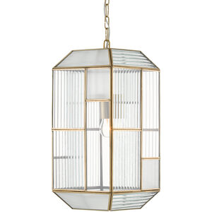 Bardolph 1 Light 8.5 inch Antique Brass/Clear Pendant Ceiling Light