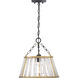 Sinclaire 1 Light 14 inch Textured Black Pendant Ceiling Light, Design Series