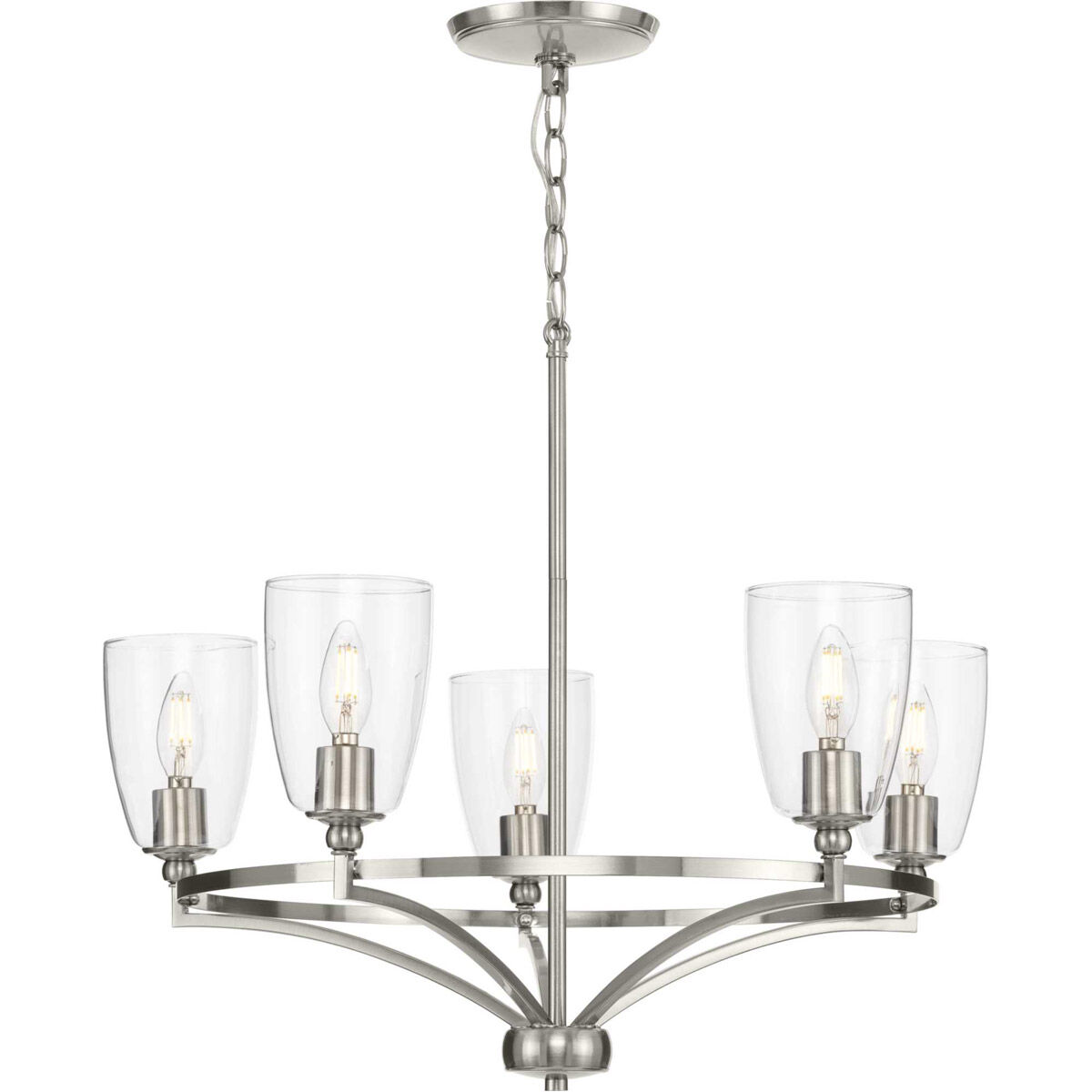 Parkhurst 5 Light 25 inch Brushed Nickel Chandelier Ceiling Light